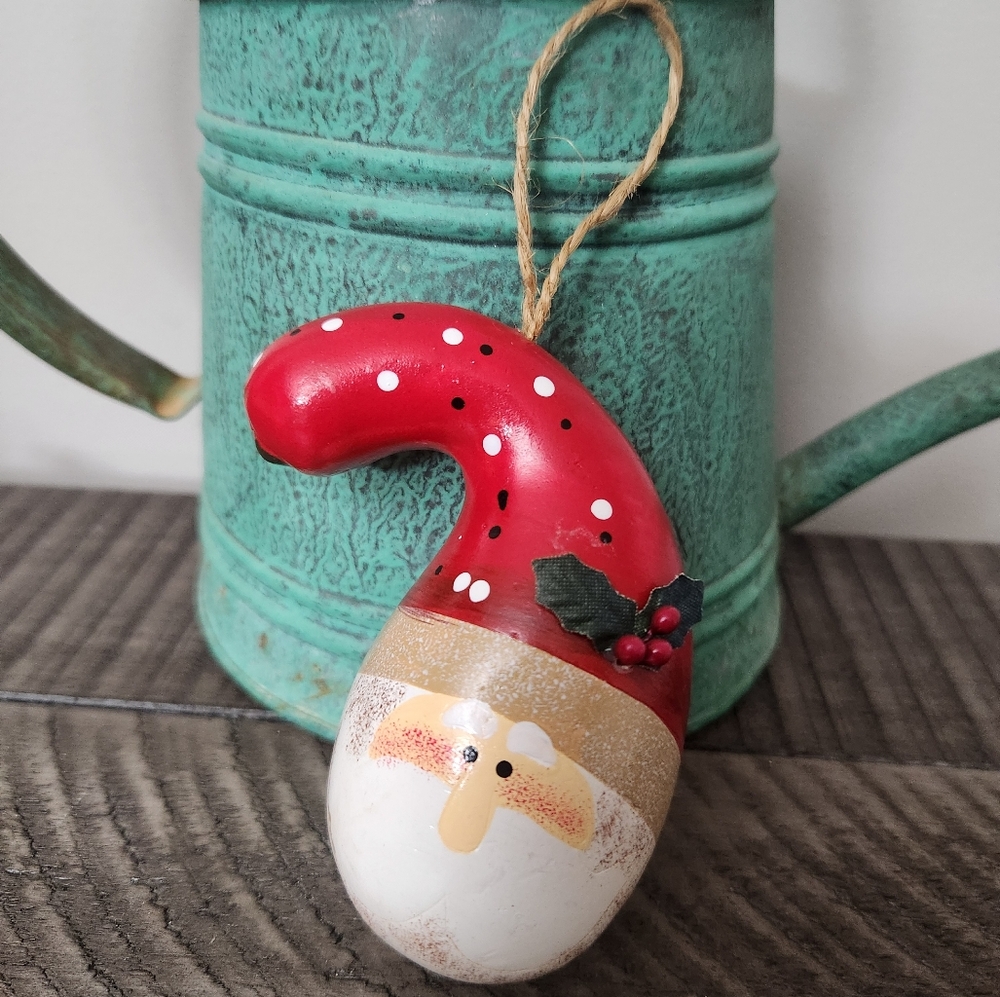 🎅🎄Rare Nicholas Kringleton Boyds Bears Gourd Santa Ornament Hand painted gift
